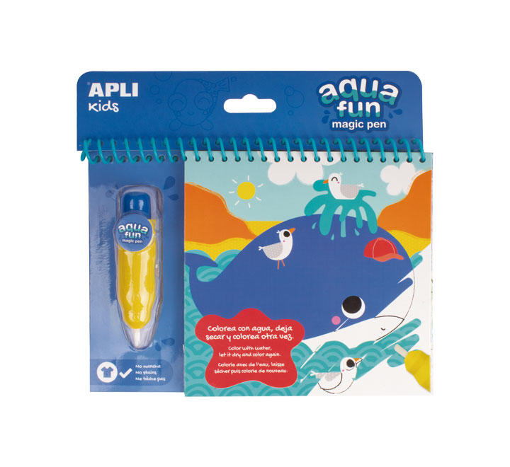 SET BLOC 6H+PINCEL APLI AQUA FUN MARINO 17148