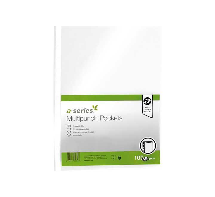 B. 100 FUNDAS PP A4 11T A-SERIES 50M CRISTAL