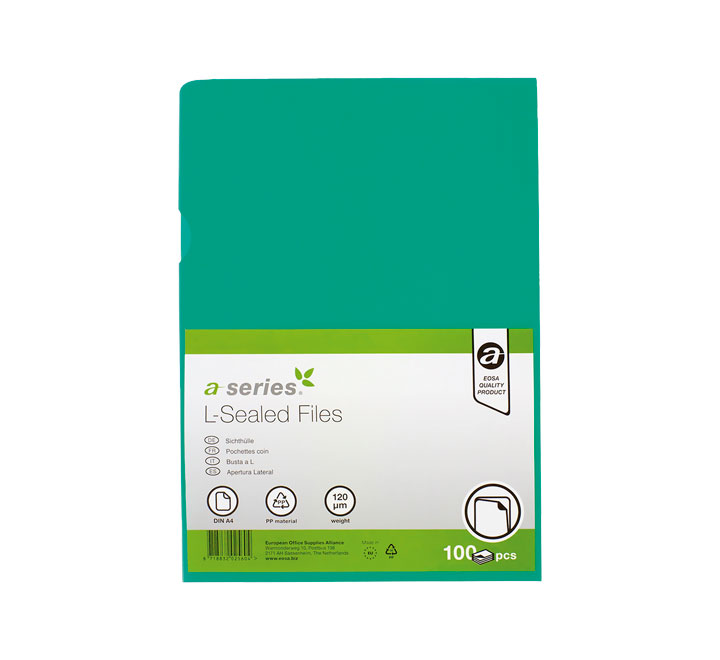 B. 100 DOSSIER UÑERO A4 PP 120M A-SERIES VE P/NAR