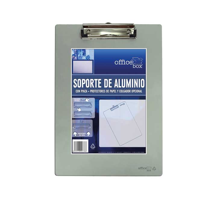 SOPORTE C/PINZA OFFICE BOX ALUMINIO A5 9190