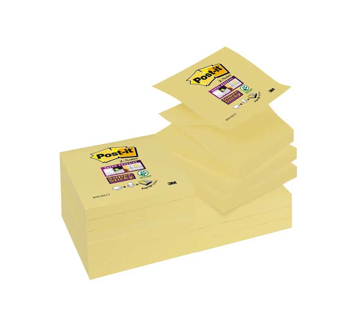 P. 12 BLOCS POST-IT SUPER STICKY Z-NOTAS 76X76 AMA