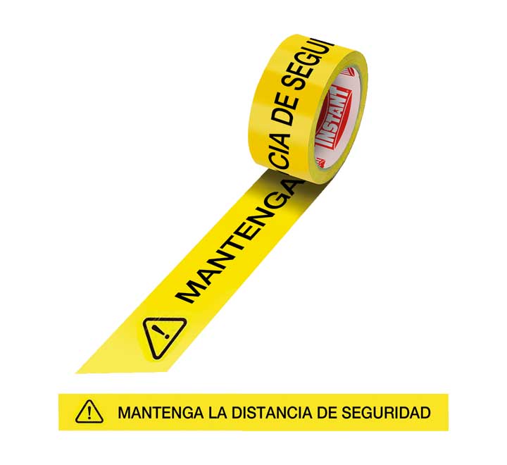 CINTA ADH. INSTANT DISTANCIA SEGURIDAD 48MMX30M