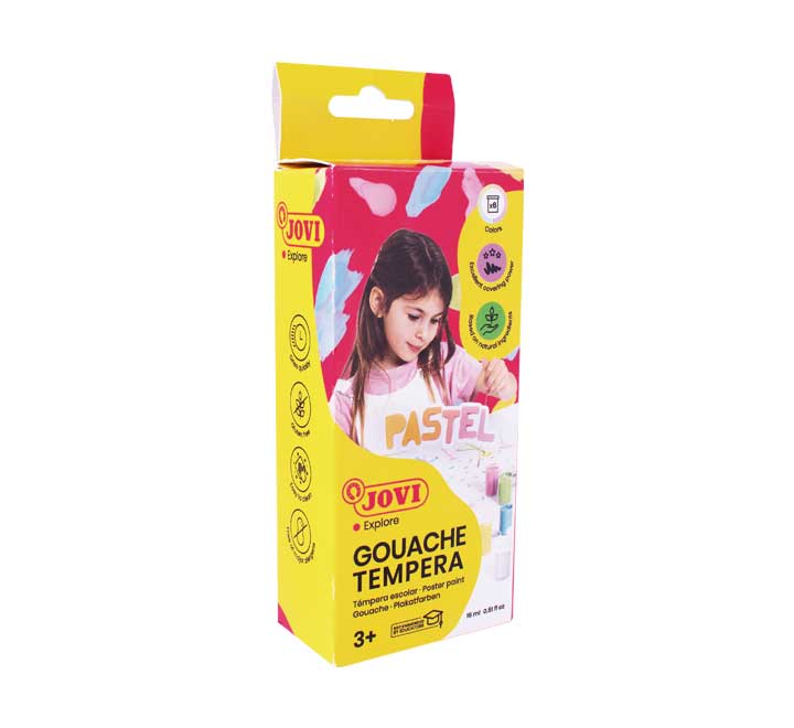 EST. 6 TEMPERA JOVI GOUACHE 15ML+PINCEL PASTEL