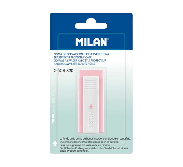 BL. GOMA BORRAR MILAN +EDITION ANTIBAC. ROSA - Pack de 12 unidades