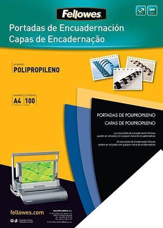 PACK 100 PORTADAS POLIPROPILENO TRANSLUCIDO 450 MICRAS A4 FELLOWES 54770