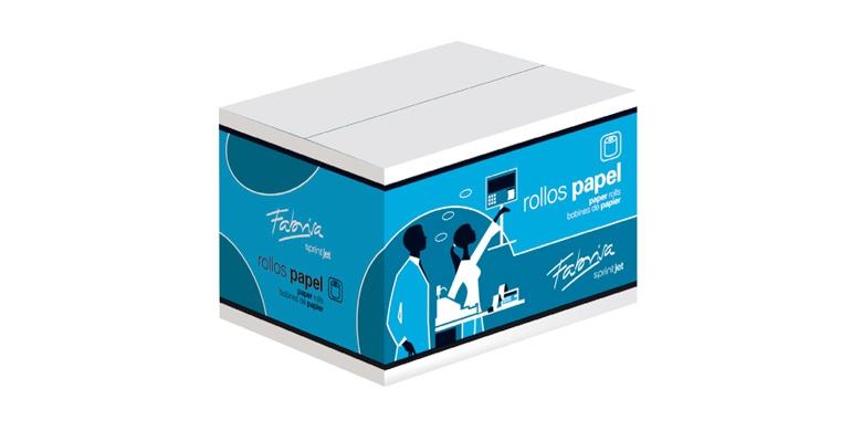 FABRISA ROLLO ELECTRA - PAPEL OFFSET DE ALTA BLANCURA - 60GR./M2 - 74MMX65MM - MANDRIL 12MM - 10UD. -