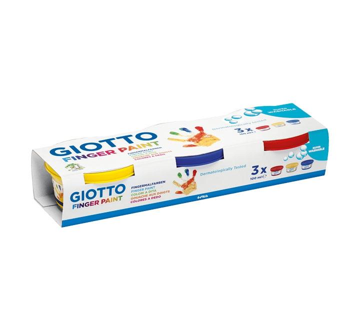 GIOTTO PINTURA DE DEDOS DE 100 ML COLORES ESTUCHE DE 3 BOTES