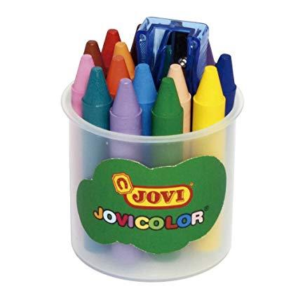 JOVI CERAS JOVICOLOR 75MM CON SACAPUNTAS COLORES SURTIDOS BOTE DE 16 980/16 - Pack de 6 - Color no elegible