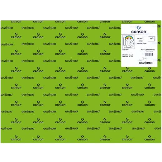 IRIS CARTULINA 50X65CM 240GR VERDE BILLAR -25U-