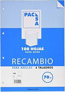 REC. 100H A4 4X4 C/MARG. PACSA MRG 70G 21231