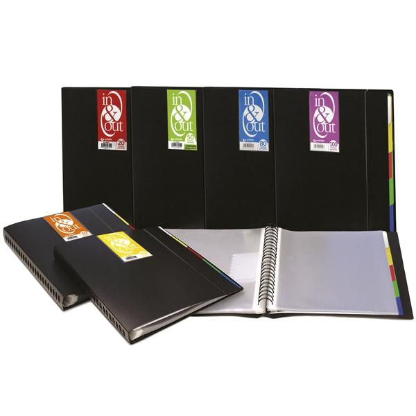 GRAFOPLÁS CARPETA IN & OUT OPACA PP RÍGIDO A4 CON 100 FUNDAS DE PP REMOVIBLES CALIDAD EXTRA