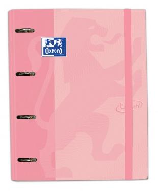 CARPEBLOCK OXFORD 4AN 100H A4 5X5 TOUCH FLAMINGO - Pack de 4 unidades - 400127154
