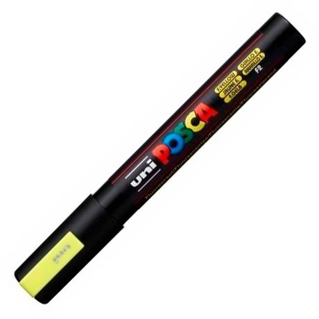 UNIBALL MARCADOR POSCA PC-5M NO PERMANENTE PUNTA FORMA DE BALA 1,8 - 2,5 MM AMARILLO FLUOR
