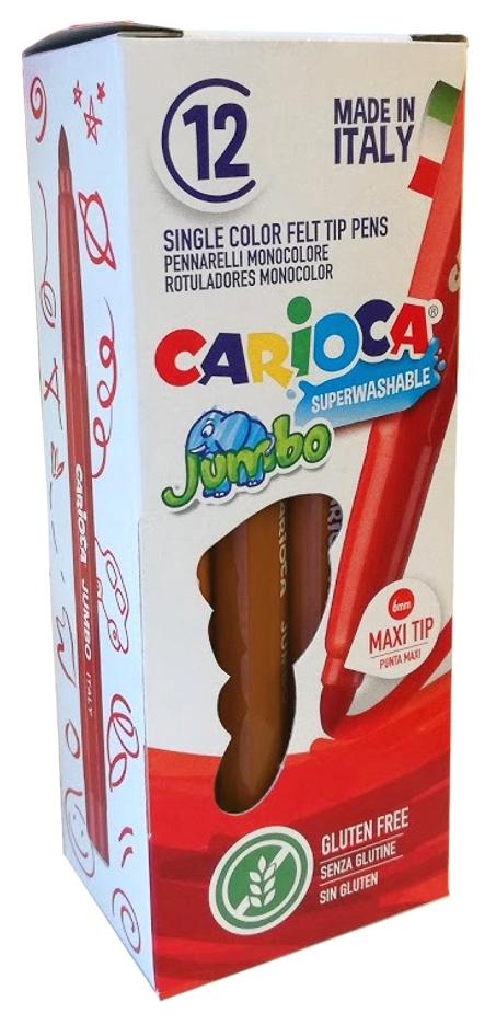 CARIOCA ROTULADOR JUMBO PUNTA MAXI MARRÓN - CAJA DE 12