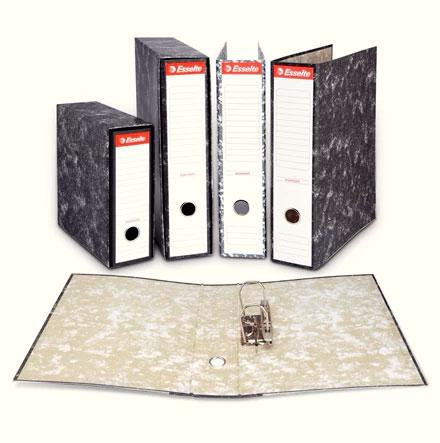 ESSELTE ARCHIVADOR PALANCA A4 LOMO ANCHO RADO CARTÓN JASPEADO 46958 Pack 24 Unid
