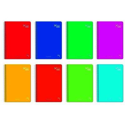 PACSA CUADERNO XTRA 80 HOJAS LISO TAPA DURA FOLIO 60GR COLORES SURTIDO -5U- - Color no elegible