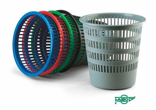 PAPELERA PLASTICO 306 REJILLA BURDEOS FAIBO 306-13