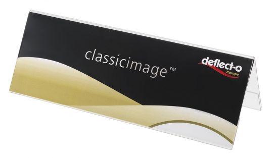 DEFLECTO PORTANOMBRES DE SOBREMESA CON VISION DOS CARAS ANCHO DINA5 80X210X70 MM