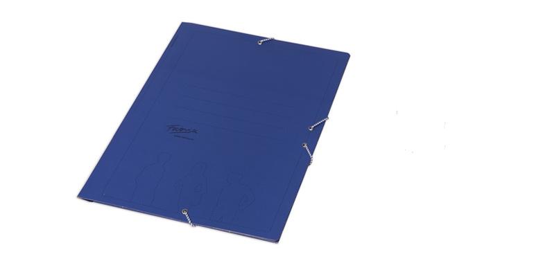 FABRISA CARPETA DE GOMAS AZUL BASICA CON TRES SOLAPAS FOLIO -25U-