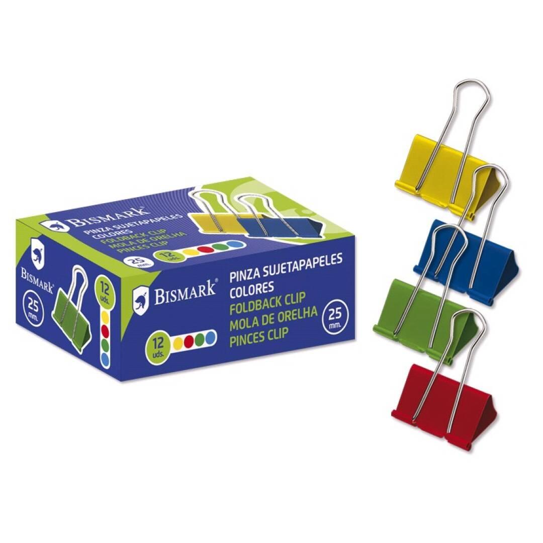 BISMARK PINZAS ABATIBLES 25MM COLORES SURTIDOS- 12 PINZAS - Color no elegible