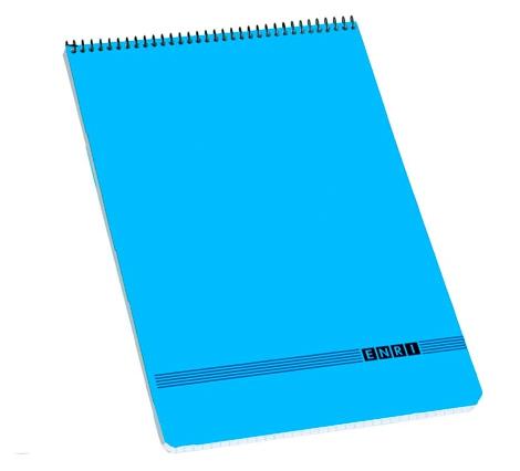 ENRI CUADERNO ESPIRAL SUPERIOR OFICINA 80H 4X4 TAPA BLANDA 4º AZUL -10U-