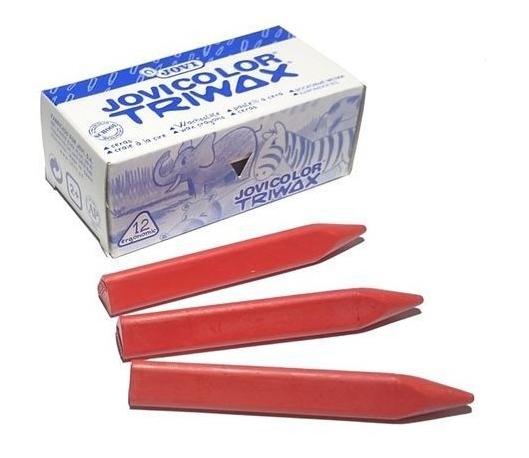 ESTUCHE 12 CERAS JOVICOLOR TRIWAX 97302 ROJO