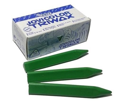 ESTUCHE 12 CERAS JOVICOLOR TRIWAX 97304 VERDECLARO