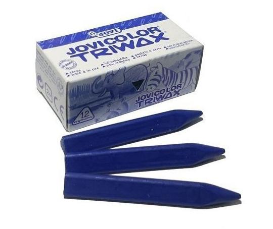 ESTUCHE 12 CERAS JOVICOLOR TRIWAX 97306 AZUL OSC.