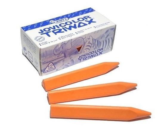 ESTUCHE 12 CERAS JOVICOLOR TRIWAX 97307 NARANJA