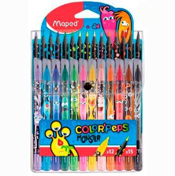 MAPED ROTULADORES Y LÁPICES DE COLORES COLOR´PEPS MONSTER COMBO SURTIDOS Pack de 12 unidades - 984718 - Color no elegible