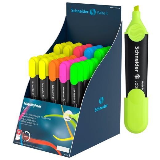SCHNEIDER MARCADOR JOB RECARGABLE COLORES SURTIDOS -EXPOSITOR 55U- - Color no elegible