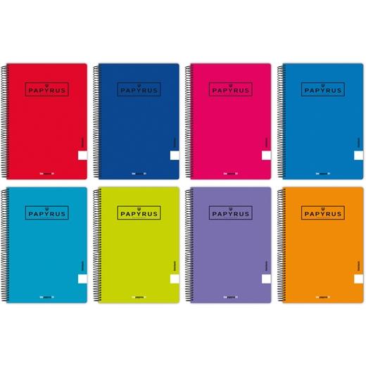PAPYRUS CUADERNOS TAPA BLANDA 01-UNICLASIC 80H 90GR FOLIO PAUTA 2,5MM COLORES SURTIDOS - Pack de 10 unidades - Color no elegible