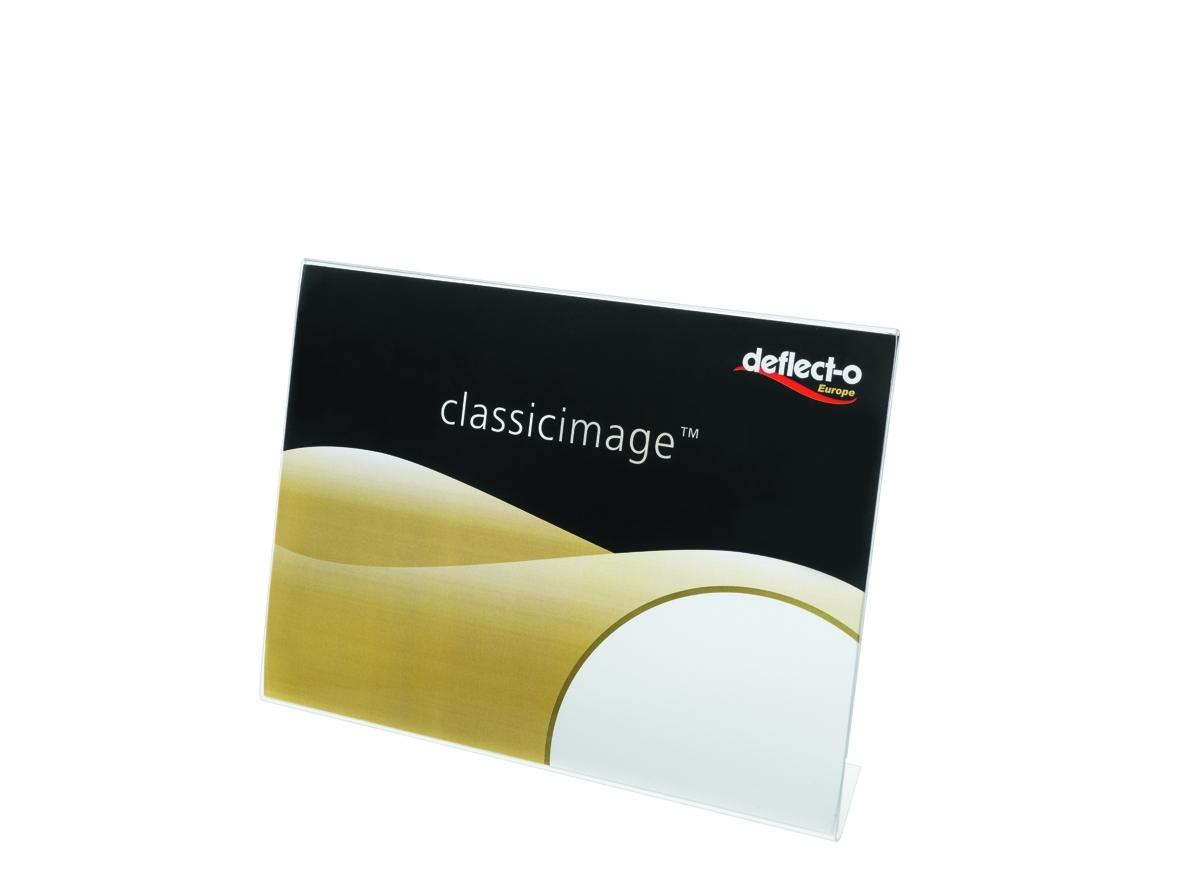 DEFLECTO EXPOSITOR SOBREMESA EN FORMA DE L DIN A4 HORIZONTAL 65X300X215 MM