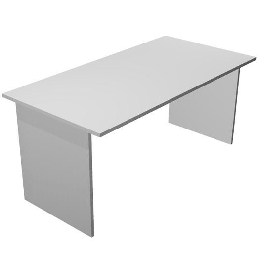 ARTEXPORT MESA ESCRITORIO PRESTO 140 CON PATAS PANEL LATERALES TABLERO DE 22MM GRIS