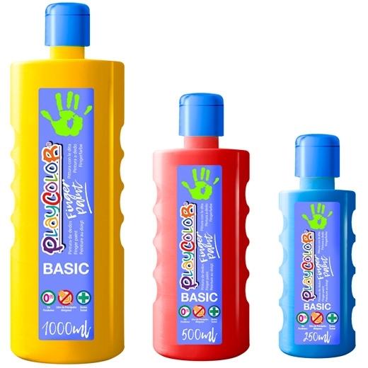 PLAYCOLOR PINTURA DE DEDOS FINGER PAINT BASIC BOTELLA 500ML NARANJA