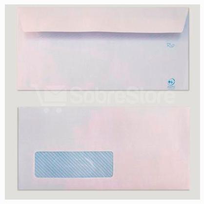 YOSAN SOBRE OFFSET 90GR 115X225 BLANCO TIRA AUTOADHESIVA Y CON VENTANA IZQUIERDA -500U-