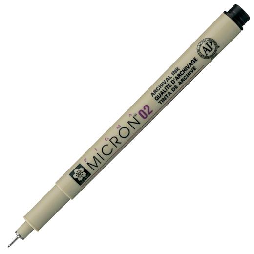 TALENS SAKURA ROTULADOR PIGMA MICRON 02 0.30MM NEGRO - Pack de 12 unidades
