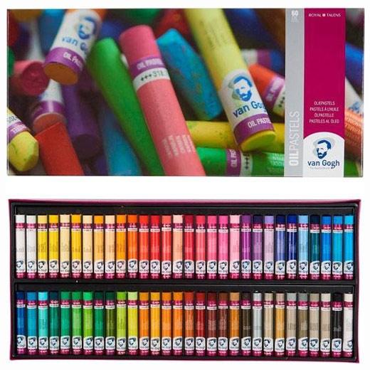 TALENS VAN GOGH SET COMPLETO COLECCIÓN DE PINTURAS AL ÓLEO PASTELES 60 COLORES SURTIDOS - Color no elegible