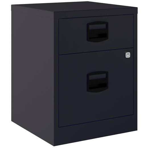 BISLEY ARCHIVADOR METALICO 1 CAJÓN PERSONAL + 1 CAJÓN ARCHIVO A4 MÓVIL FONDO 40CM ANTRACITA