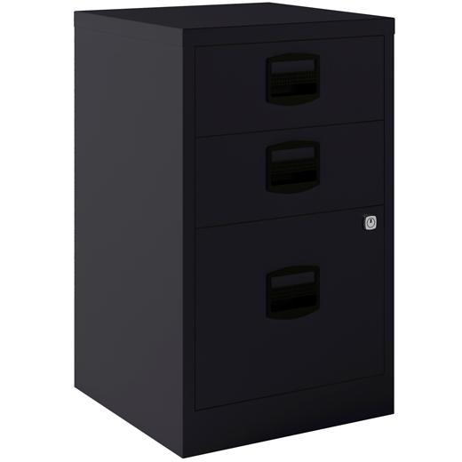 BISLEY ARCHIVADOR METALICO 2 CAJONES PERSONALES + 1 CAJÓN ARCHIVO A4 FONDO 40CM ANTRACITA
