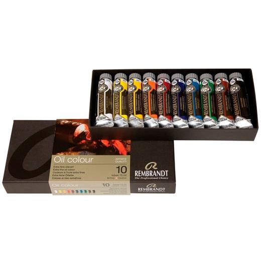TALENS REMBRANDT SET BÁSICO DE PINTURAS AL ÓLEO CON 10 TUBOS DE 15ML COLORES SURTIDOS - Color no elegible