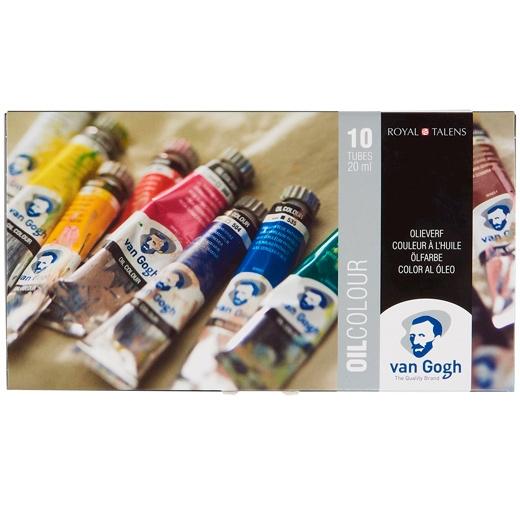 TALENS VAN GOGH ESTUCHE BÁSICO DE PINTURAS AL ÓLEO CON 10 TUBOS DE 20ML COLORES SURTIDOS - Color no elegible