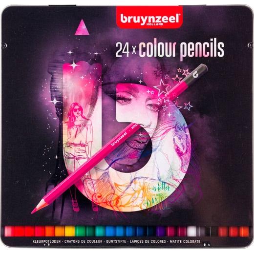 TALENS BRUYNZEEL CAJA 24 LÁPICES DE COLOR CLAROS SURTIDOS -ESTUCHE METÁLICO- - Color no elegible