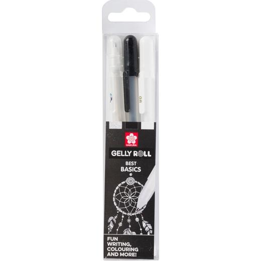 TALENS SAKURA ESTUCHE DE 3 BOLÍGRAFOS GELLY ROLL MIXED TRANSPARENTE/NEGRO/BLANCO