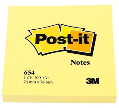 POST-IT BLOCS NOTAS 654 CANARY YELLOW 76X76 PACK 12 + 12 -24U-