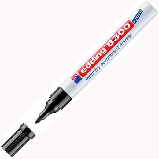 EDDING MARCADOR PERMANENTE INDUSTRIAL 8300 NEGRO - Pack de 10 unidades