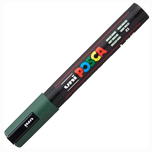 POSCA MARCADOR PC-5M NO PERMANENTE PUNTA FORMA DE BALA 1,8 - 2,5 MM VERDE INGLES