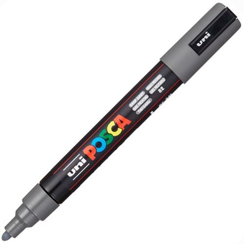 POSCA MARCADOR PC-5M NO PERMANENTE PUNTA FORMA DE BALA 1,8 - 2,5 MM GRIS PROFUNDO
