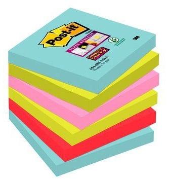 Bloc Notas Adhesivas Super Sticky 4 Colores Lugares Cosmic 76x76 - Pack de 6 unidades