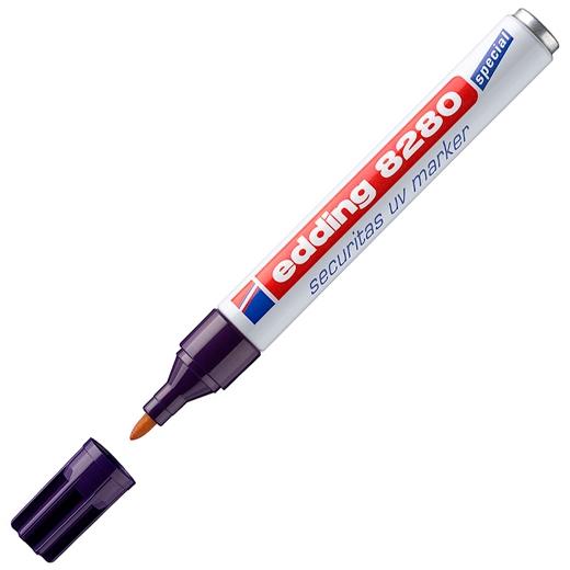 EDDING MARCADOR DE SEGURIDAD ULTRAVIOLETA PERMANENTE PUNTA REDONDA - Pack de 10 unidades